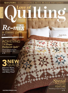 Love of Quilting July/August 2018 issue cover Love of Quilting July/August 2018 issue cover