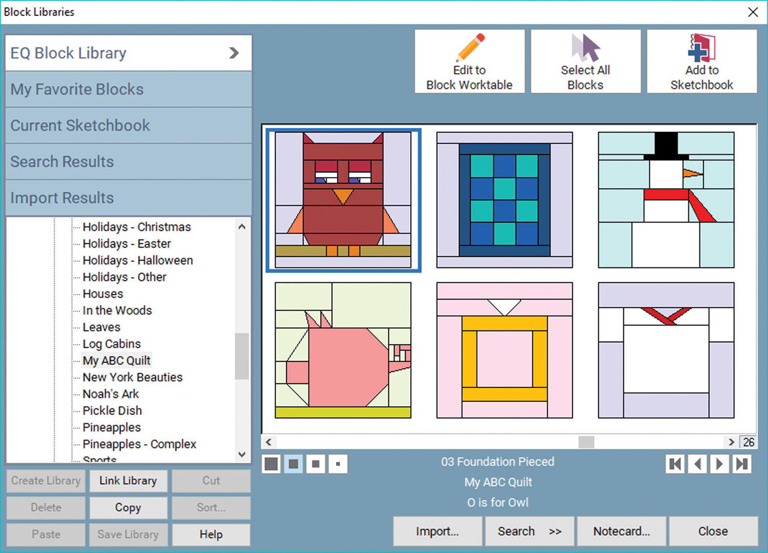 The Block Library includes the Edit to Worktable button at the top. When you click that button, it opens the block on the drawing part of the Block Worktable.