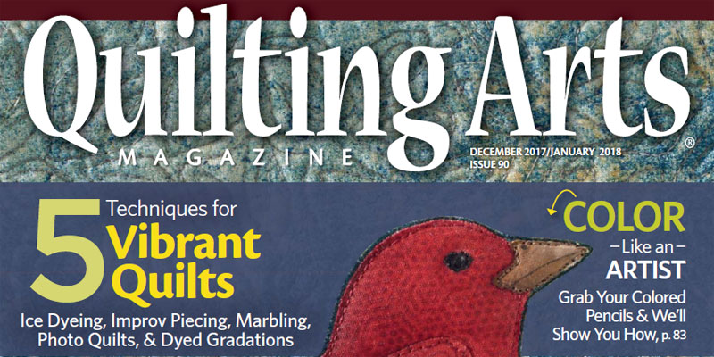 Cover of Quilting Arts Magazine December 2017/January 2018