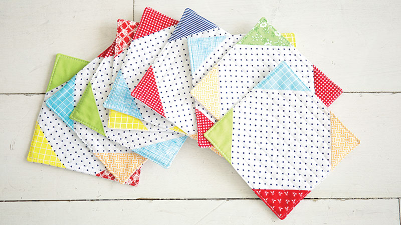 Snowball Block Coasters by Simple Simon & Co.